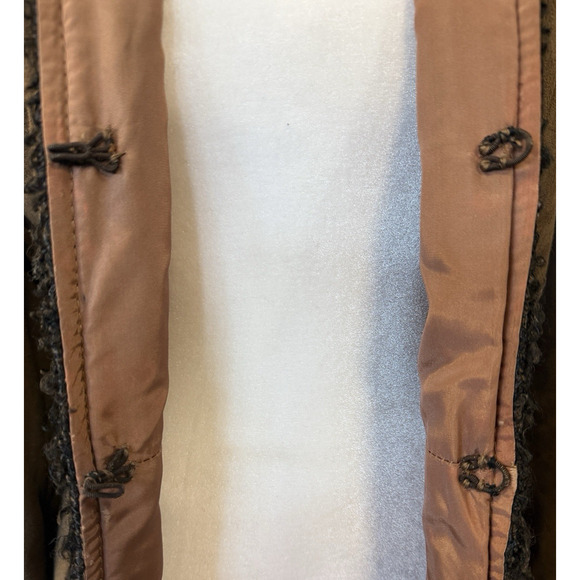 Vintage 70s Leather Penny‎ Lane Coat Embroidered Size S Hippie Boho Dan Di Modes - Picture 11 of 16